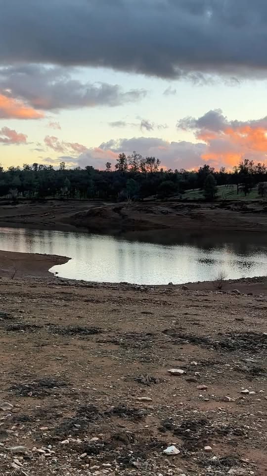 Evening clouds over the lake